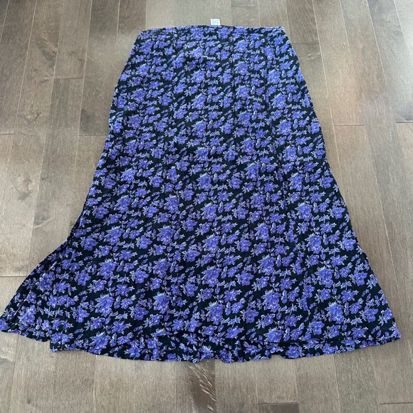 Vintage April‎ Cornell Floral Maxi Skirt Dark Fairy Whimsigoth Romantic M - Picture 8 of 10